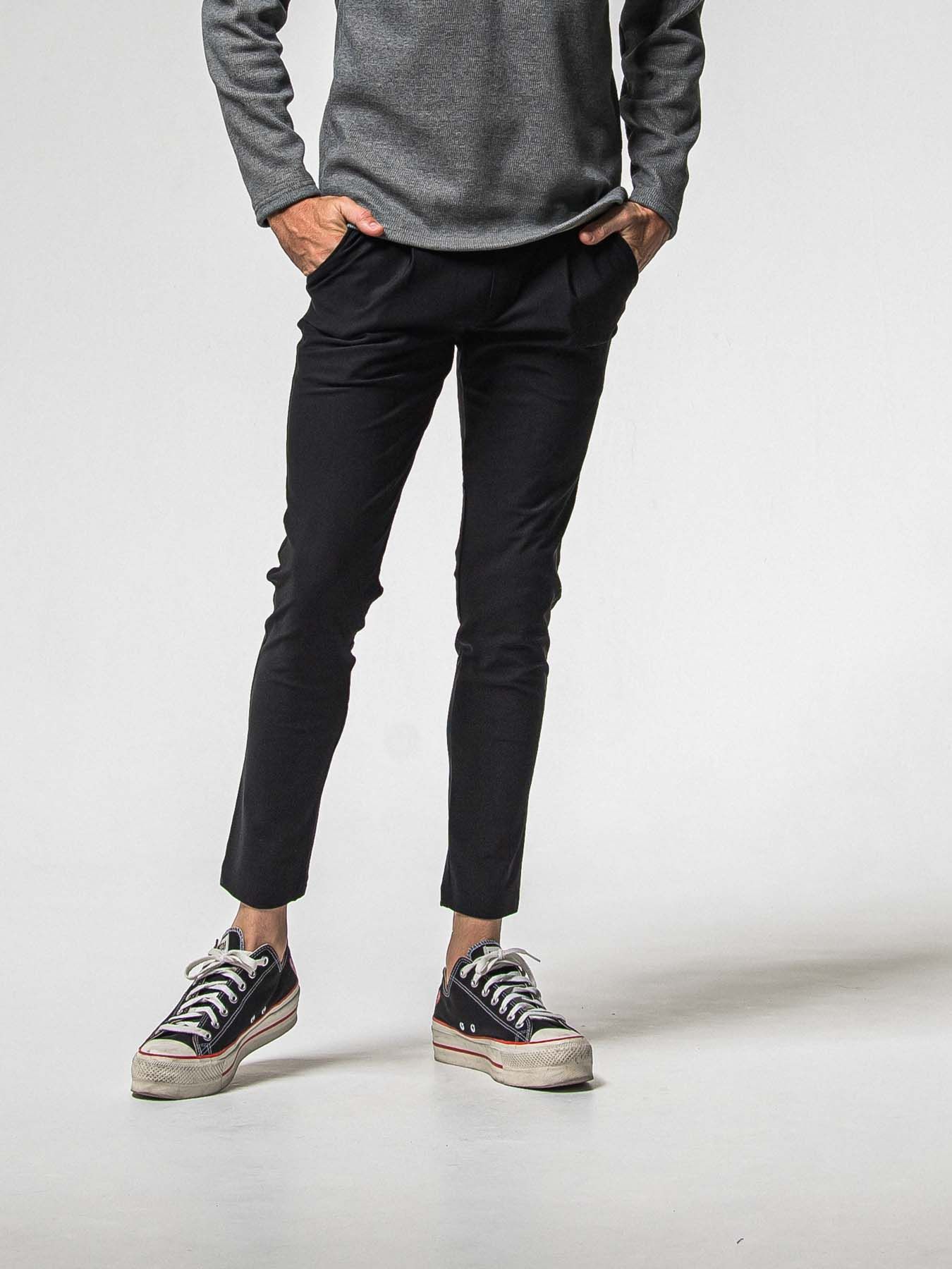【予約品 8月31日(日) 締切】CHRIS EASY HEAT TUCK PANTS / クリス イージー ヒートタックパンツ / ブラック