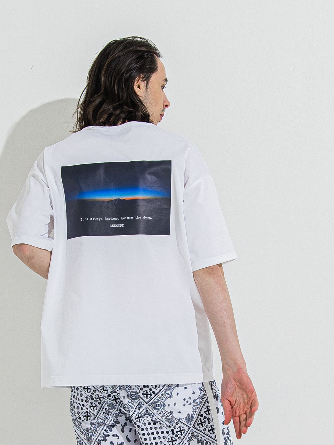 【予約品 】YOAKE PHOTO OVER TEE /  フォトオーバーサイズTシャツ / ホワイト