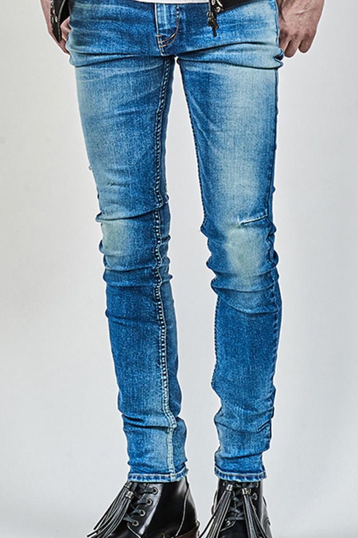 【ys Yuji SUGENO】Hybrid Stretch USED Skinny Denim Pants / INDIGO