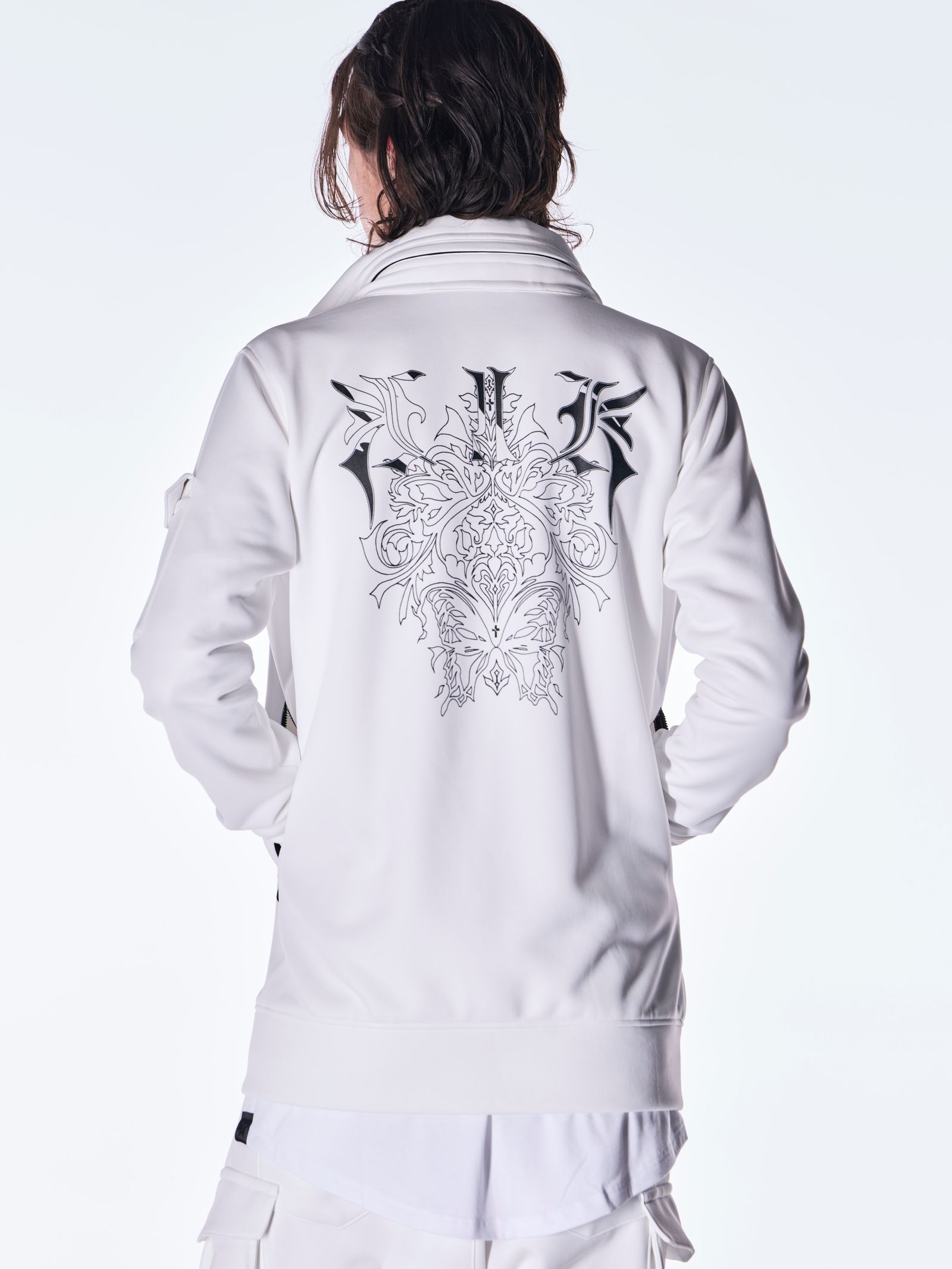 【予約品 6月29日(月) 締切】Double Knit Jersey Stand Collar Blouson / スタンドカラー ブルゾン / ホワイト