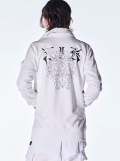 【予約品 6月29日(月) 締切】Double Knit Jersey Stand Collar Blouson / スタンドカラー ブルゾン / ホワイト