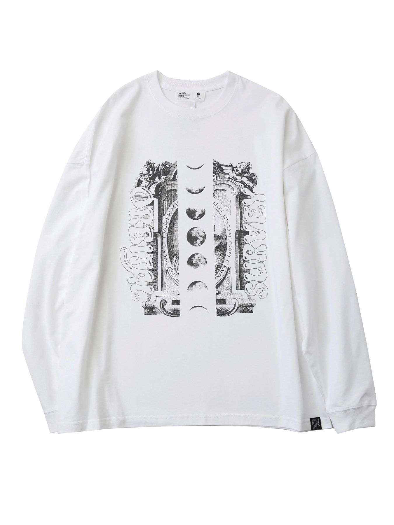 【予約品】ORBITAL WIDE-TEE / プリントワイドTシャツ / ホワイト【QUOLT】