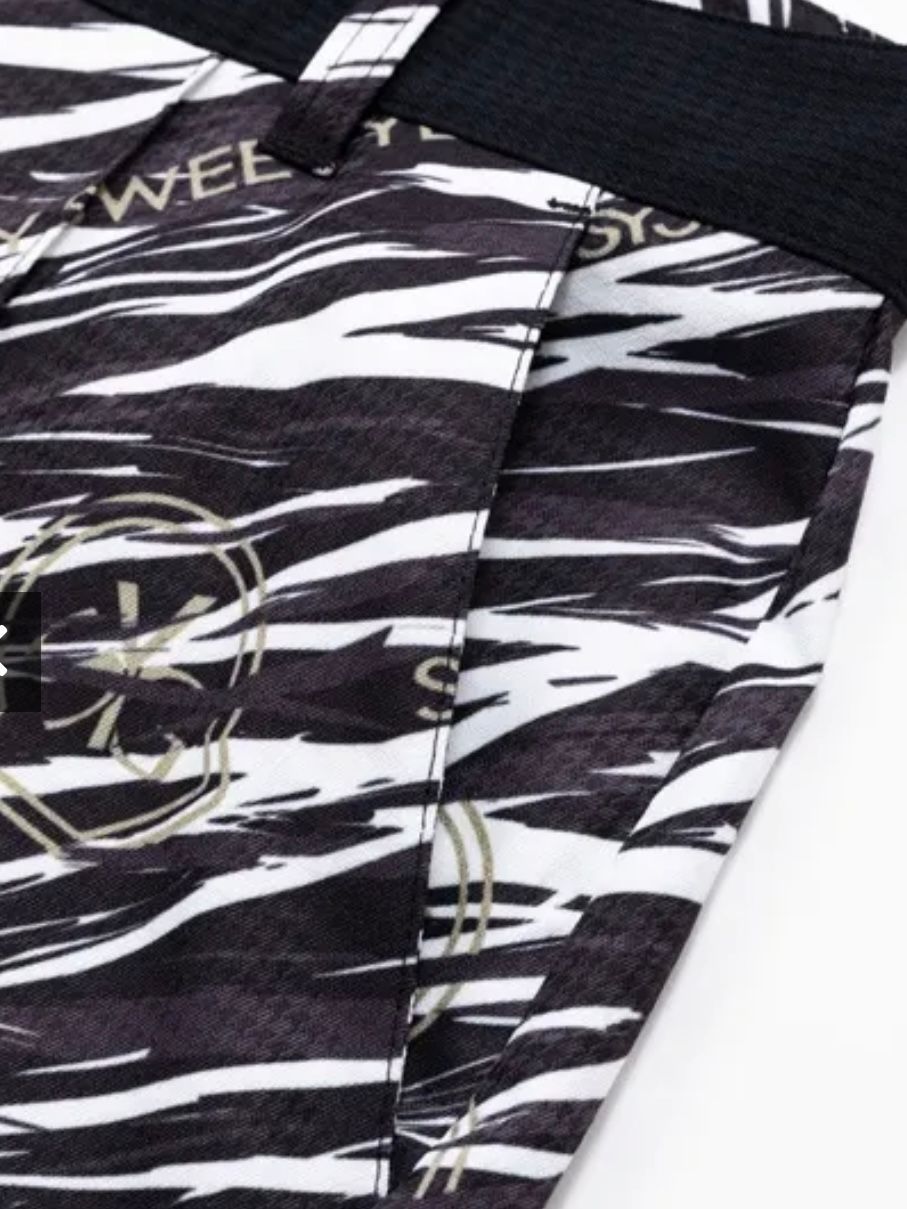 DRY STRETCH 千鳥格子×グラフィックSHORTS｜MEN'S ブラック