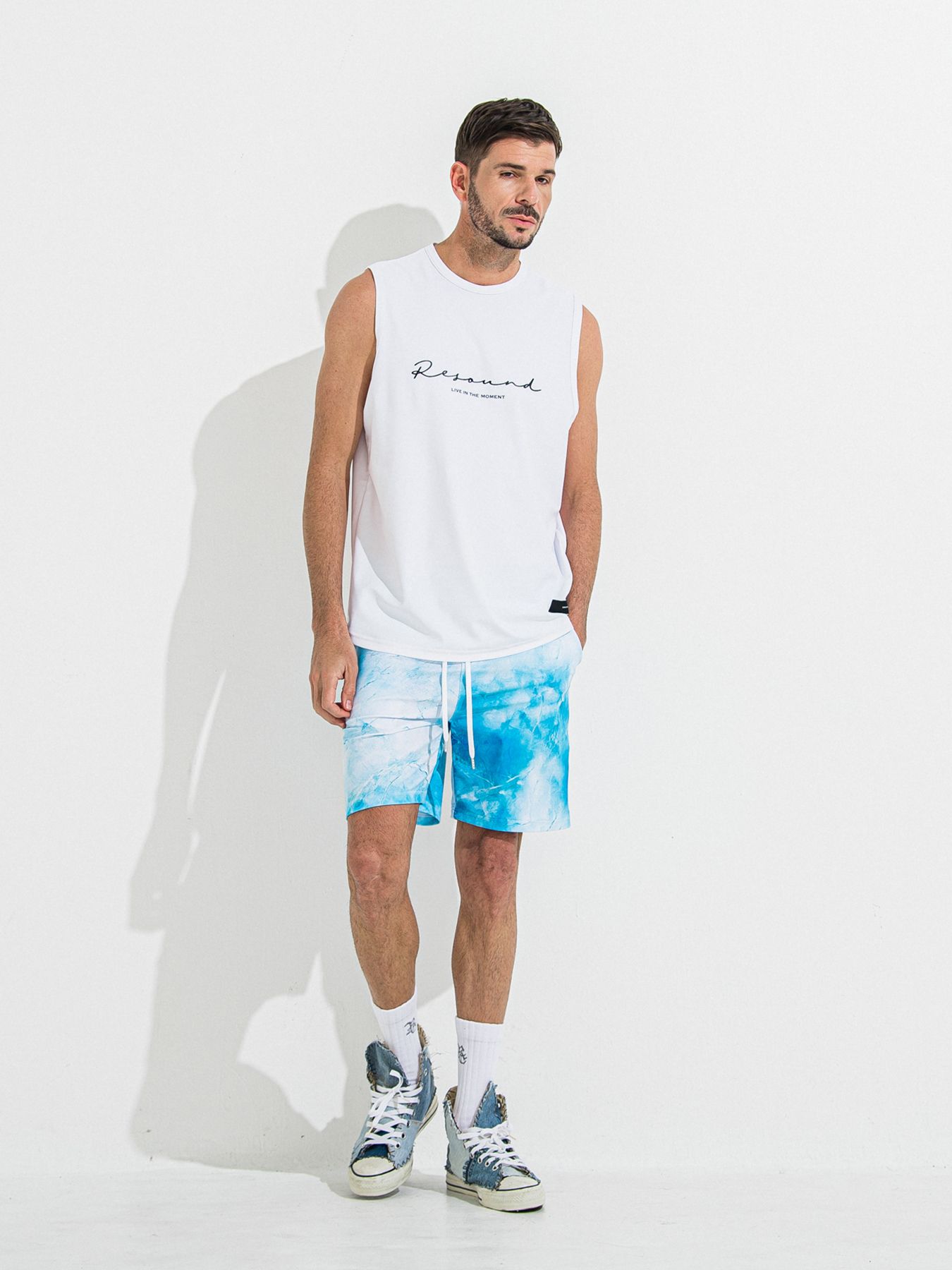 【予約品 】RASH SHORTS / ラッシュガード ショーツ / マーブルブルー