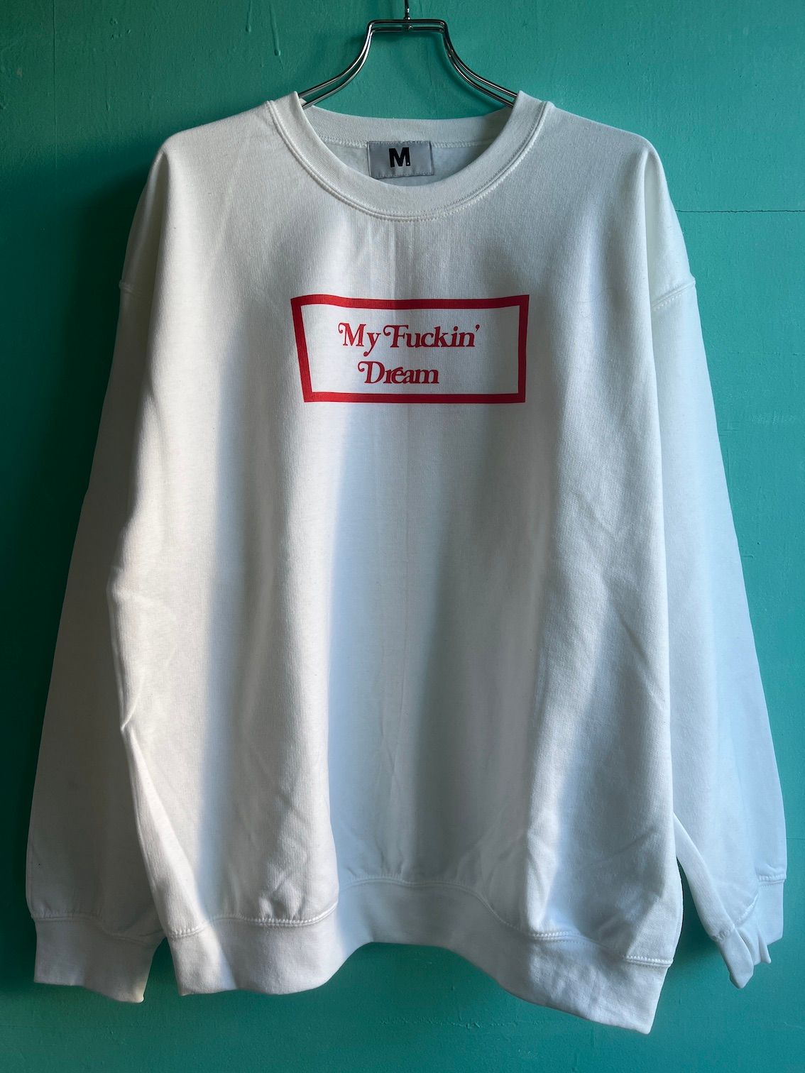 《予約》 M sweat シャツ (square) / ホワイト  【M】 3月頃~入荷予定