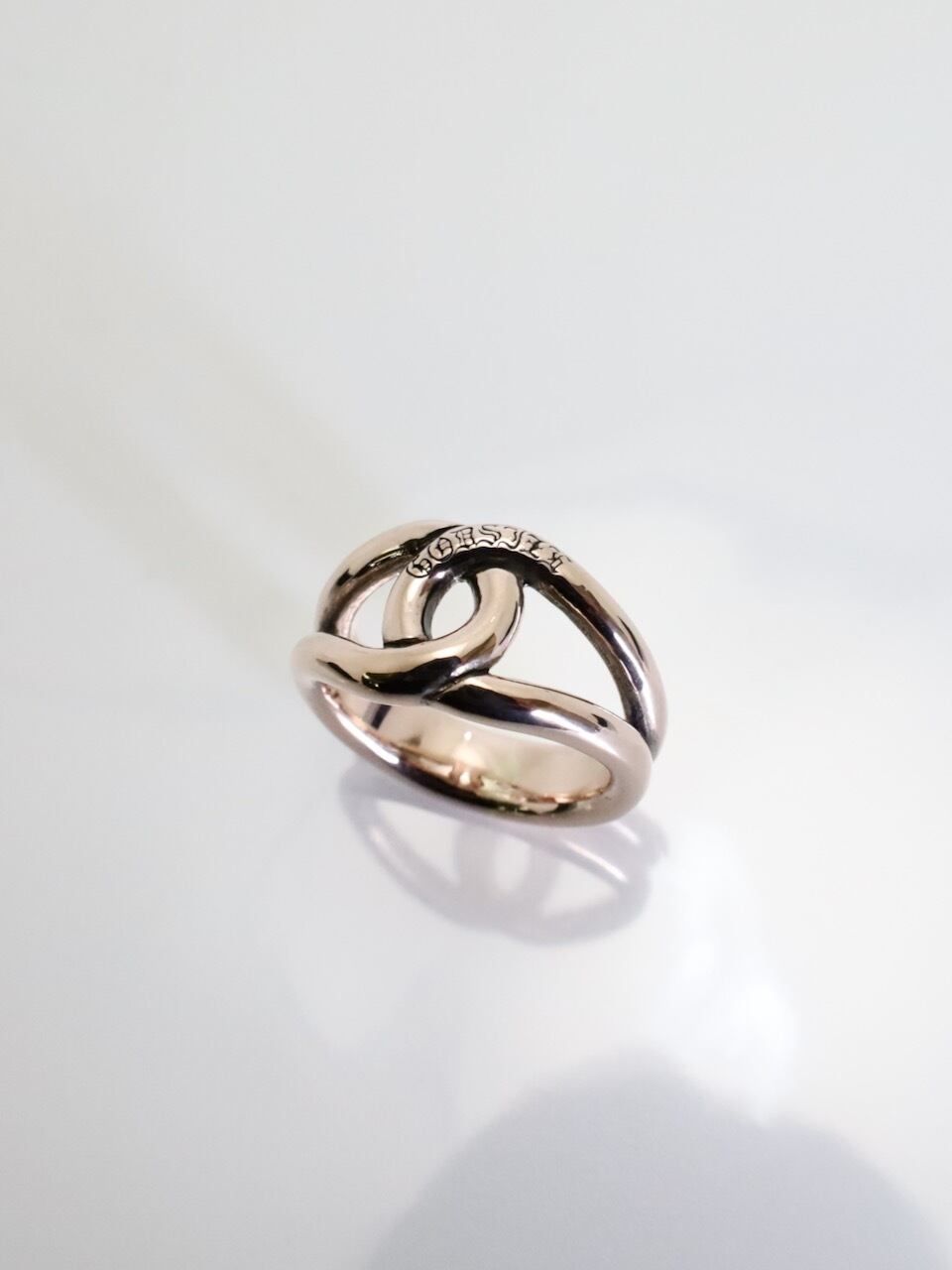 《受注生産》 OPEN TEARDROP RING pink silver / オープンティアドロップリング・ピンクシルバー 【注文から2-3週間後入荷予定】