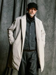 【予約品 4月19日(日) 18時締切】double breasted solid coat / ダブルブレスト ソリッド コート / フェードグレー