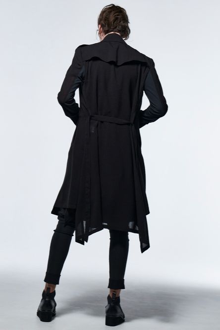 《予約品》 UnconSingleTrenchCoat / ブラック 【kiryuyrik】 2023年5月以降入荷予定