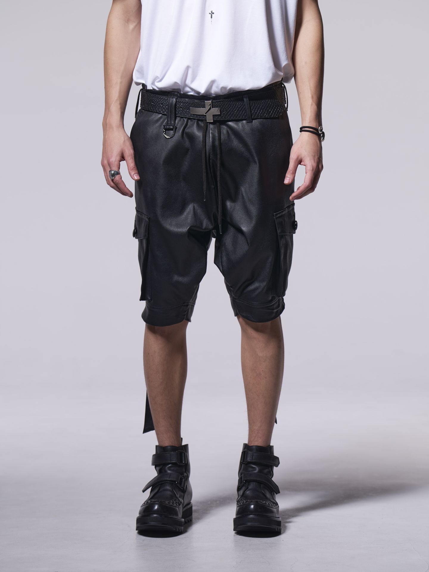 《予約品》 LeatherSarouelPants / レザーサルエルパンツ / ブラック