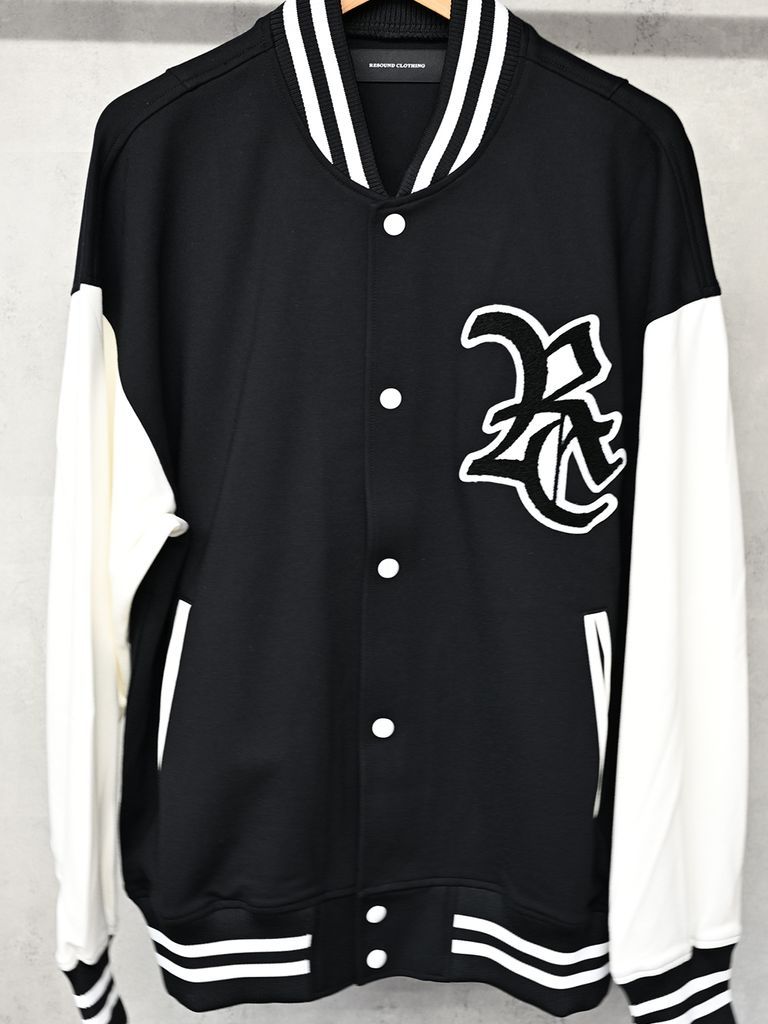《予約品》 RC JERSEY OVER VARSITY JACKET / スタジャン / ブラック