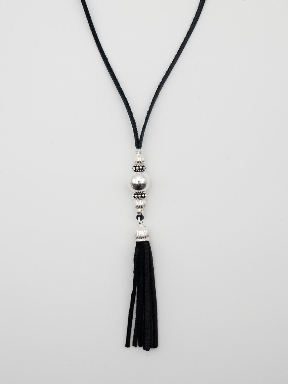 《予約品》 SILVER TASSEL ネックレス   / ブラック / 現物即納