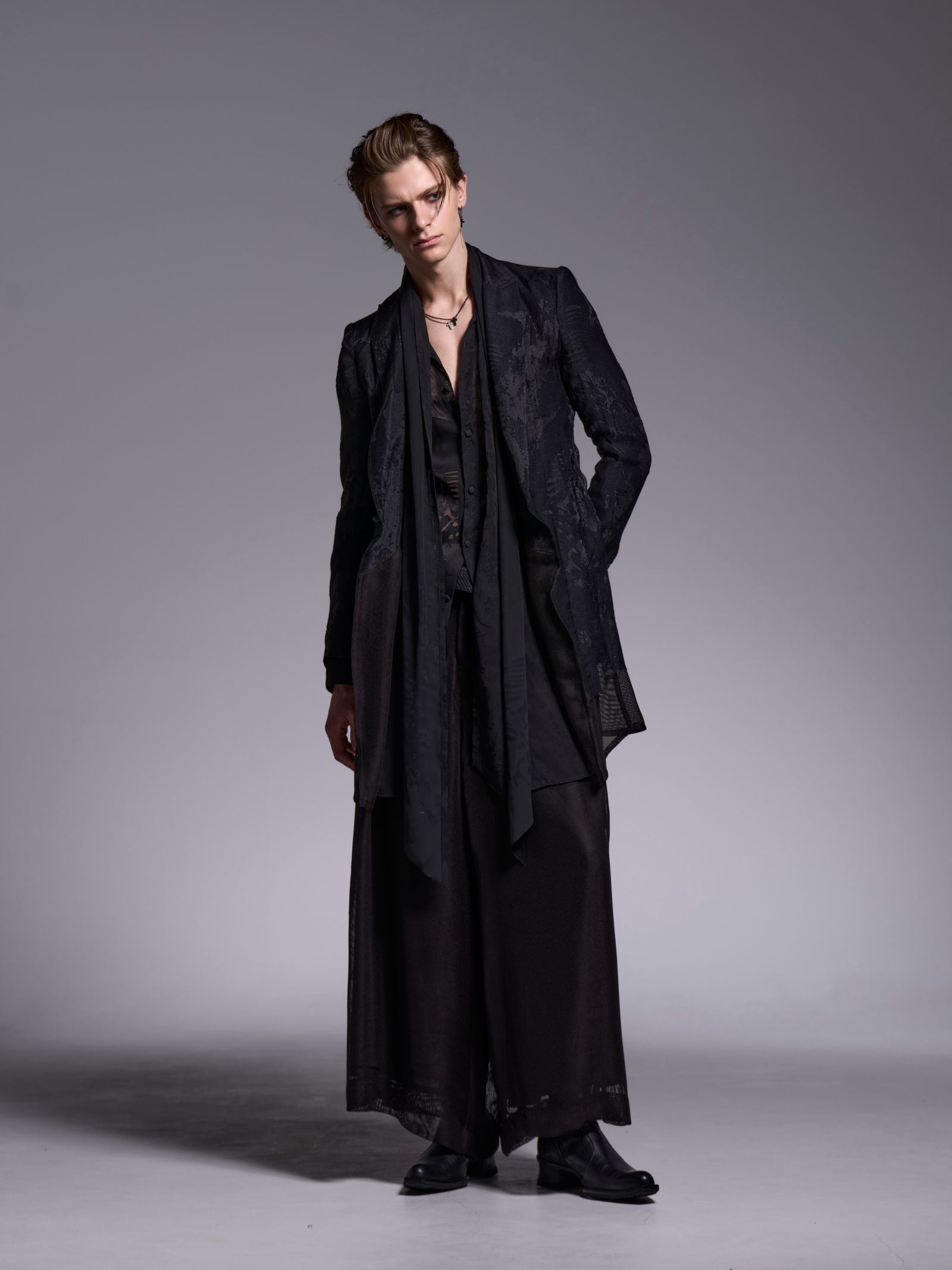 【予約品 1月4日(日) 締切】Wide Tuck Slacks / ワイドタックスラックス / ブラック