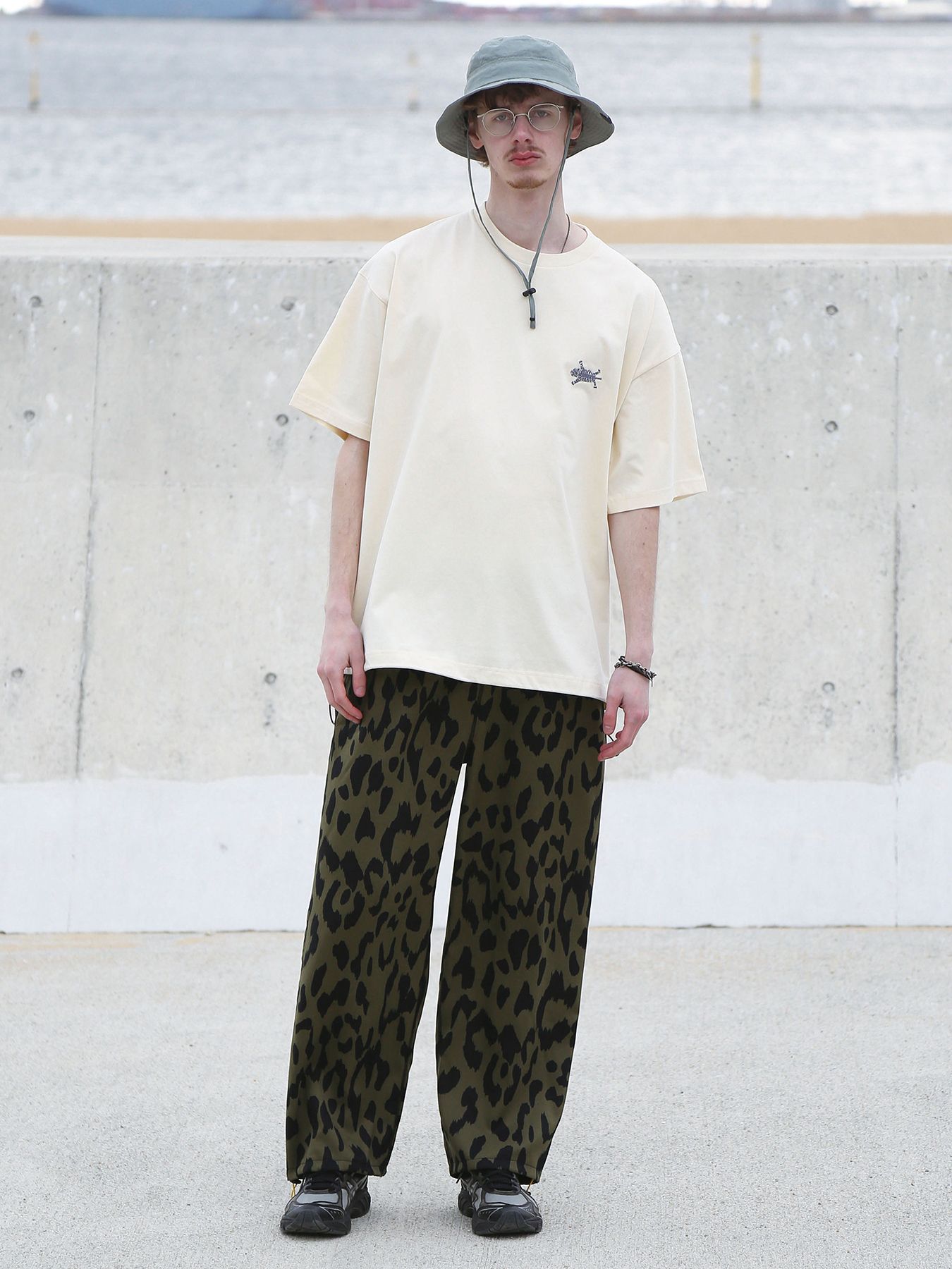 TIGRE-CORD TEE / 刺繍&プリントTシャツ / アイボリー【QUOLT】