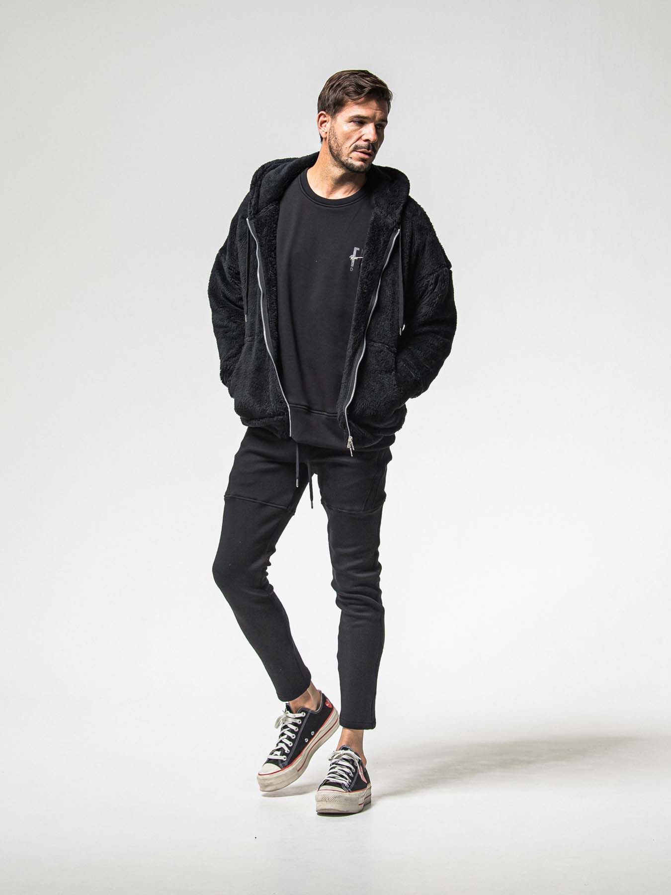 【予約品 】 VELOURS FLEECE TYLER PANTS / ベロアフリース タイラーパンツ / ブラック