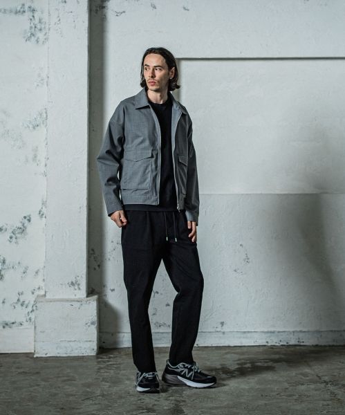《予約11月17日19時締め》 EX denim jersey  WIDE PT / ワイドパンツ / ブラック