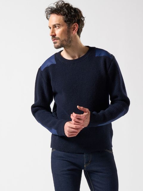 【予約品】 plating cable knit turtle / ニット / ネイビー