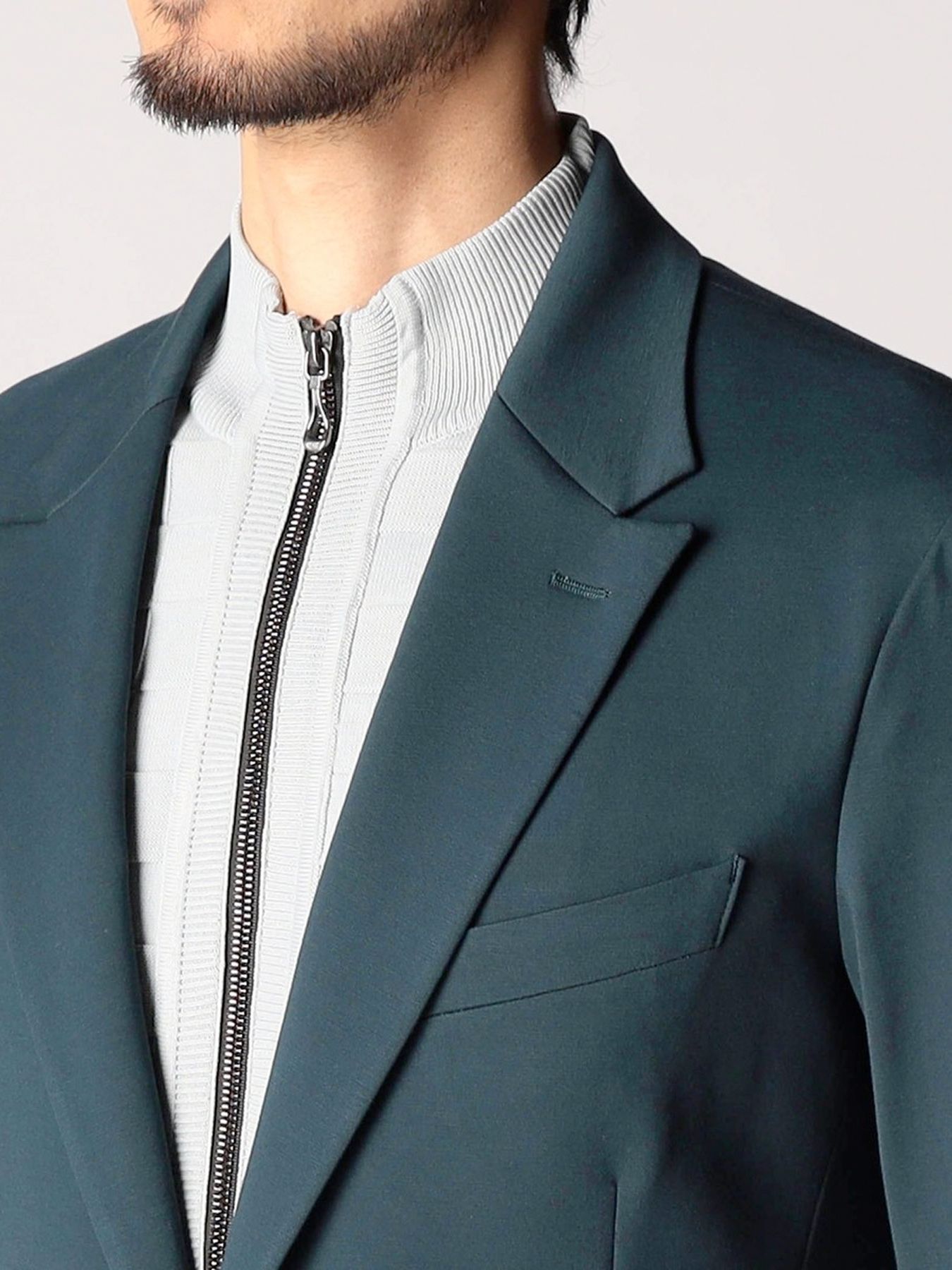 スムースジャージ2Bジャケット / ブラック 【NICOLE CLUB FOR MEN】