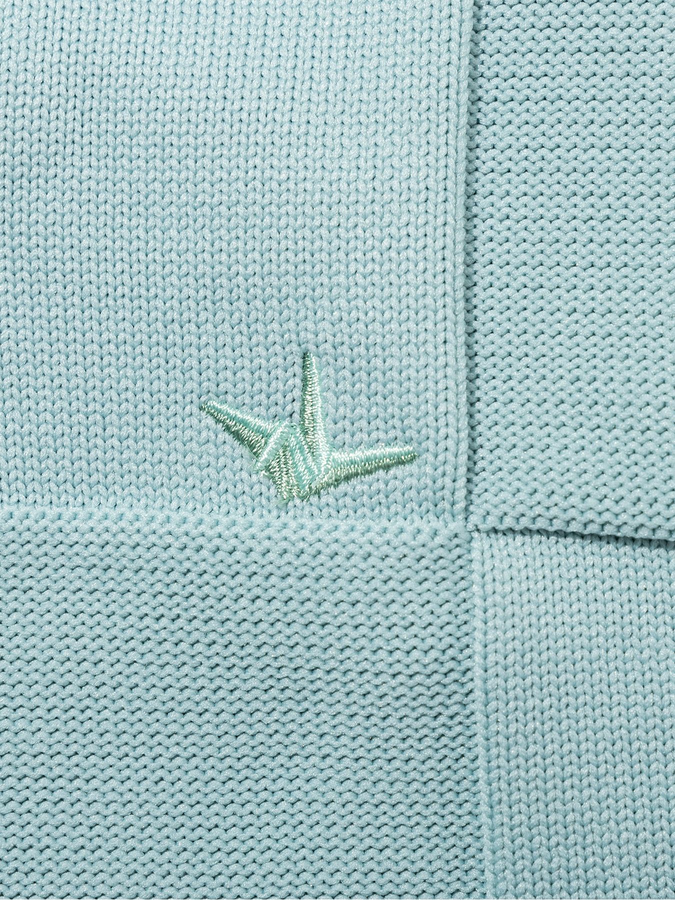 ブロックニットジップアップフーディー / ホワイト