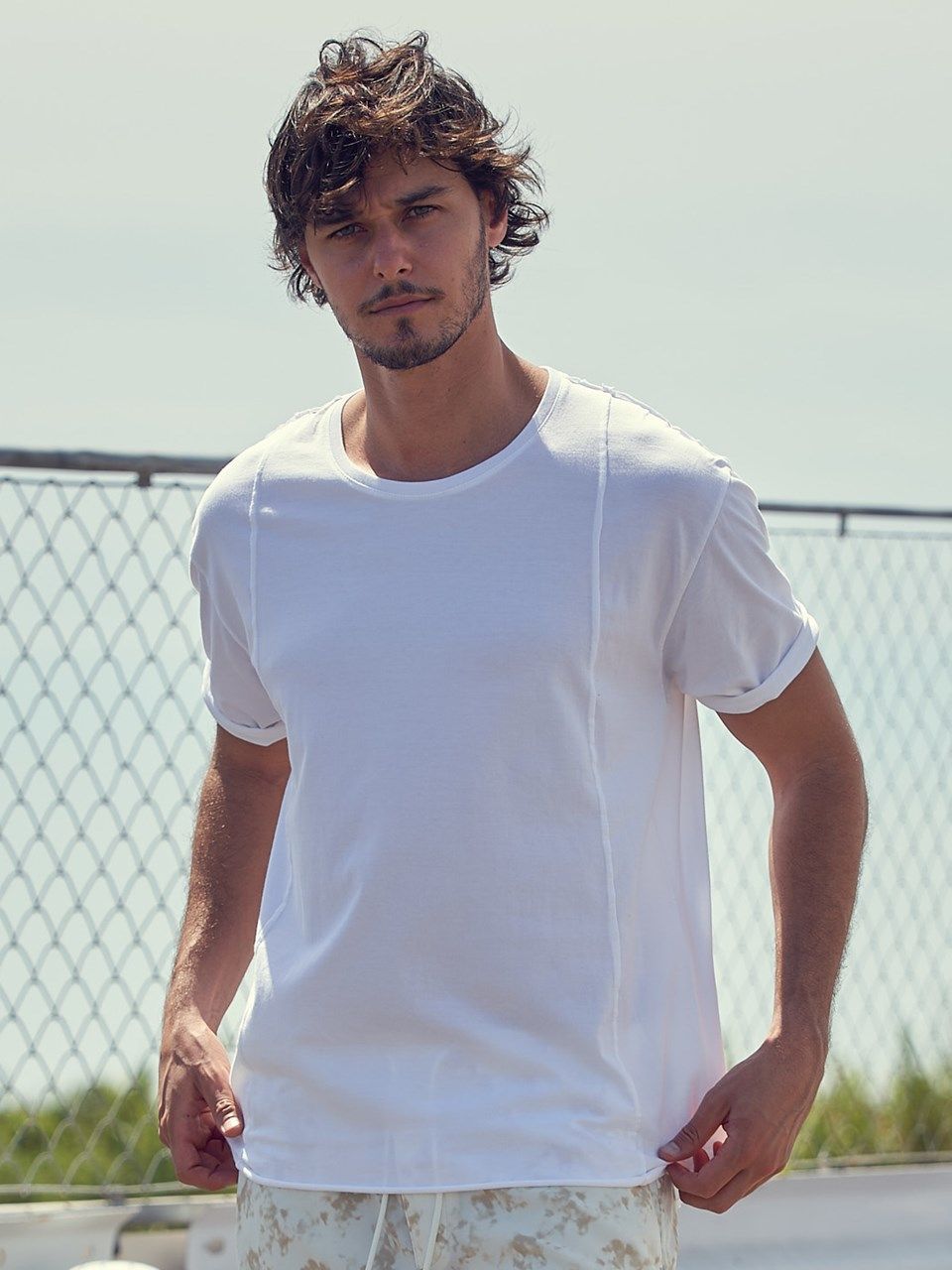《予約品》 roll-up sleeve cut&sewn / Tシャツ / ホワイト
