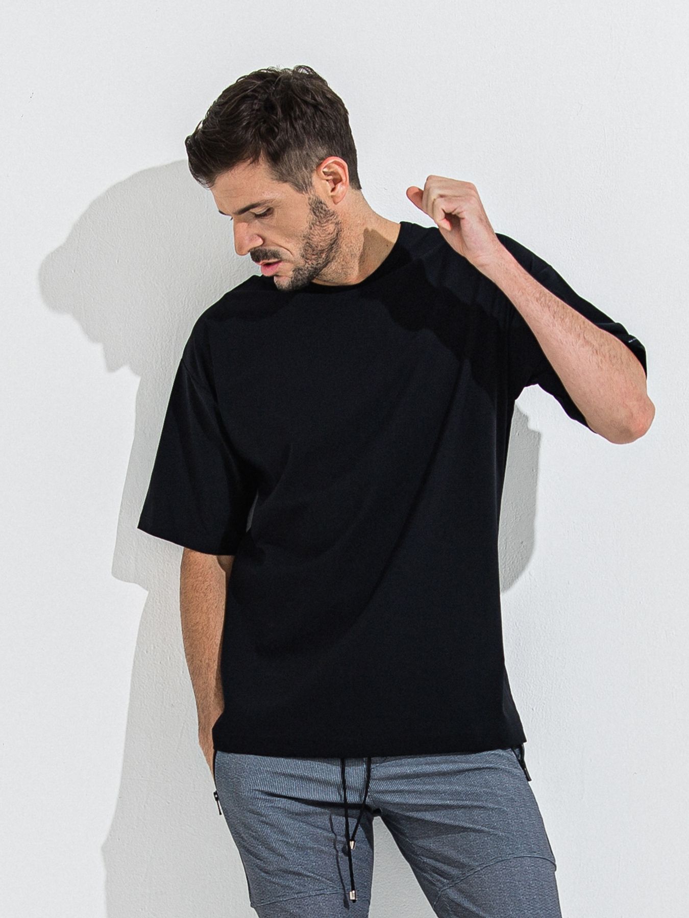 【予約品 】NYLON OVER T /  ナイロンオーバーサイズTシャツ / ブラック