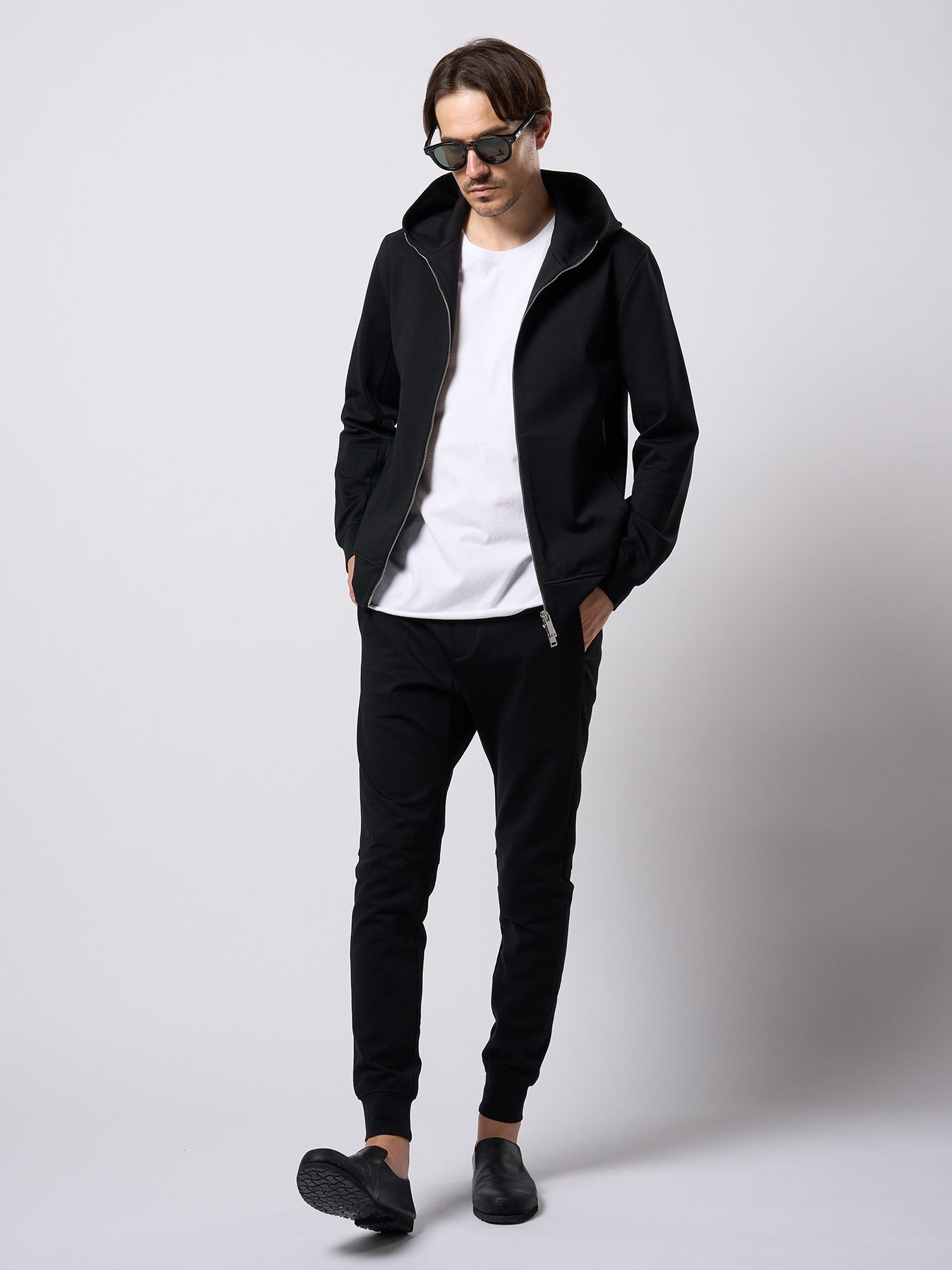 【予約品 9月23日(火) 締切】basic rib sweat pants / ベーシック リブスウェットパンツ / ブラック
