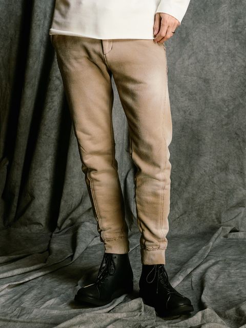 【予約品 4月19日(日) 18時締切】fade switching rib sweat pants / フェードスイッチング リブスウェットパンツ / フェードベージュ