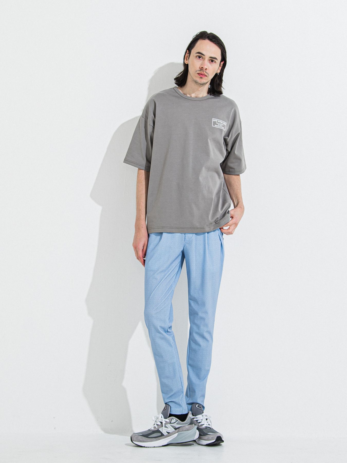 【予約品 】CREW OVER TEE /  クルーオーバーサイズTシャツ / グレー