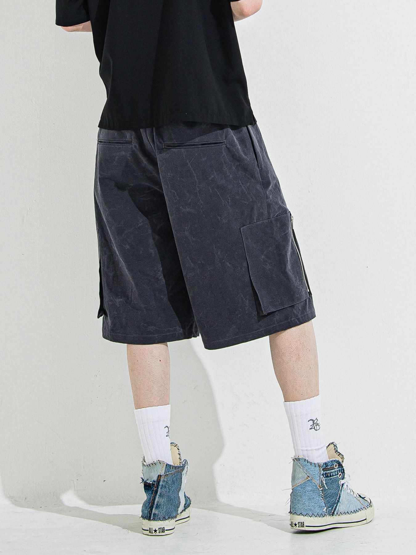 【予約品 】DAVID CARGO HALF PANTS / デヴィッドカーゴハーフパンツ / ヴィンテージブラック