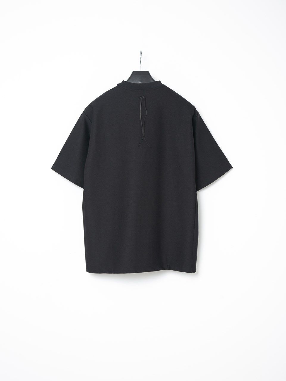 ポリ キュプラ ナイロン ハイブリッドジャージ クルーネック T シャツポケット付き  / Crew Neck T-shirt / ブラック 【STRUM】