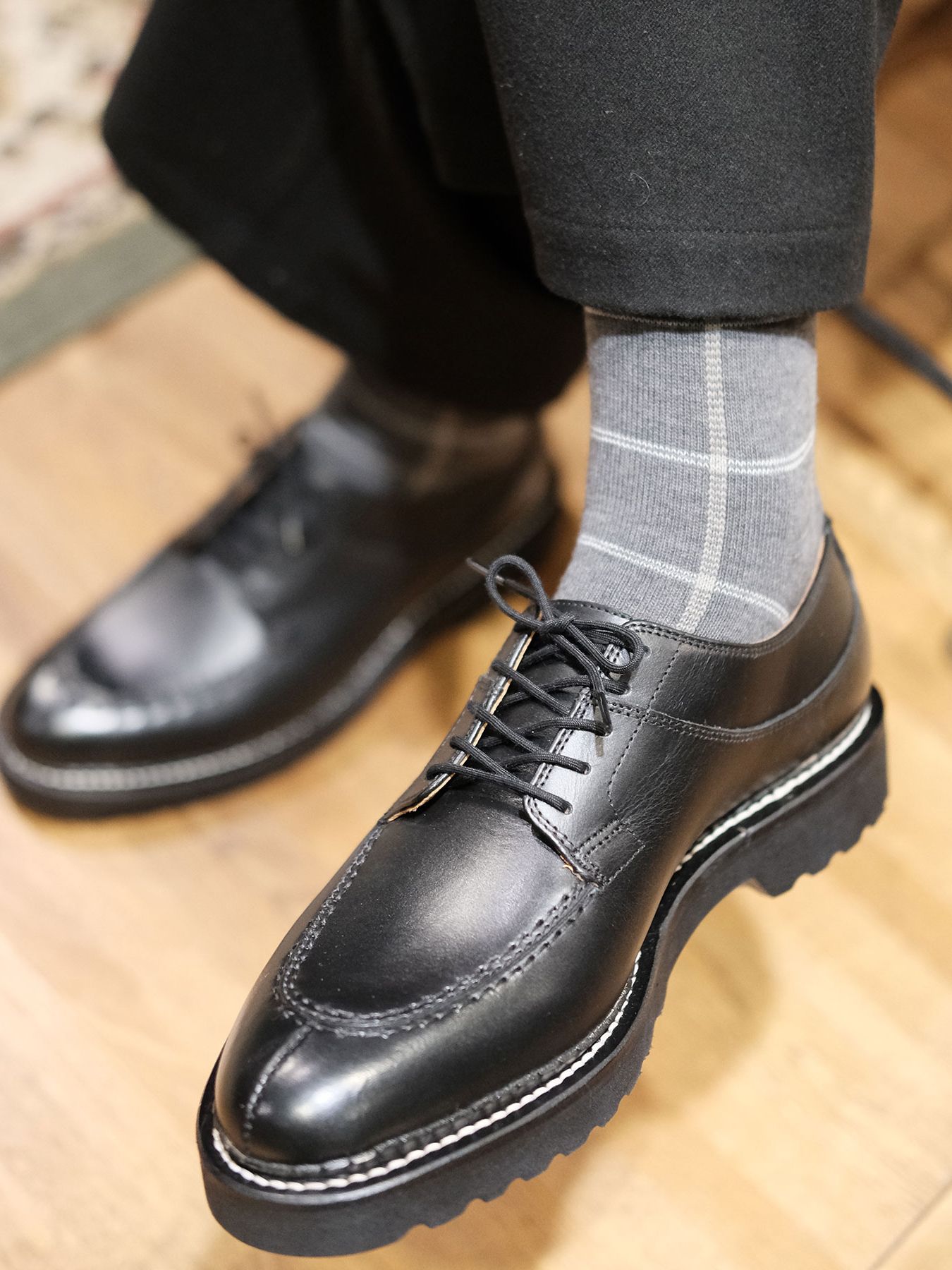 WINDOWPANE SOX / ソックス / チャコール