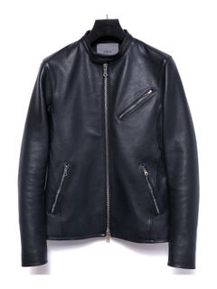 【予約品 9月27日(日) 締切】オイルカーフ シングルライダース / SLATER / BLACK