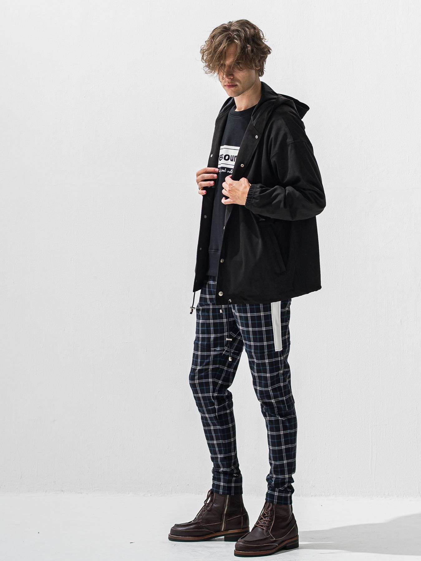 【予約品 9月6日(日) 締切】BOX VELOURS FLEECE DROP TRAINER / ボックスロゴ 裏起毛 ルーズトレーナー / ブラック