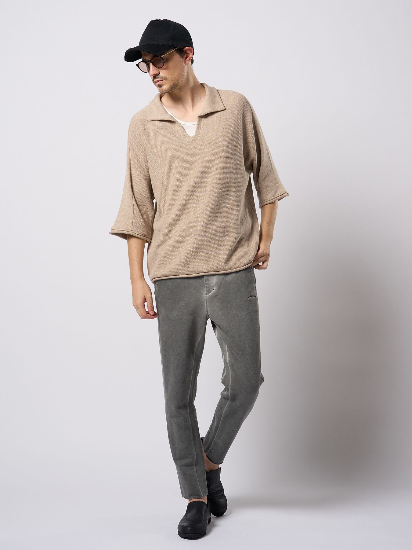 【予約品 9月23日(火) 締切】cut-off sweat pants / カットオフ スウェットパンツ / ダークグレー