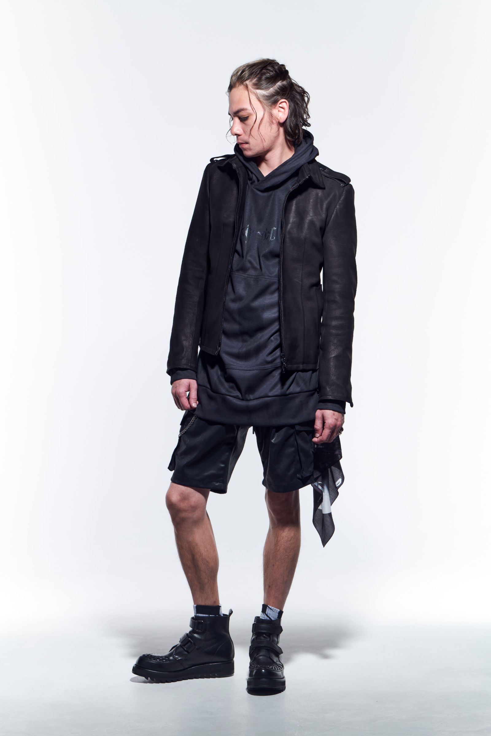 《予約品》 Hoodie パーカー FadeColorFrise+TetKnit / Black 【kiryuyrik】 2月入荷予定
