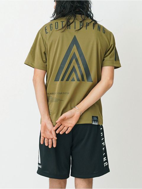 EGO TRIPPING TRAINING TEE / トレーニングウェア / ベージュ×ブラック