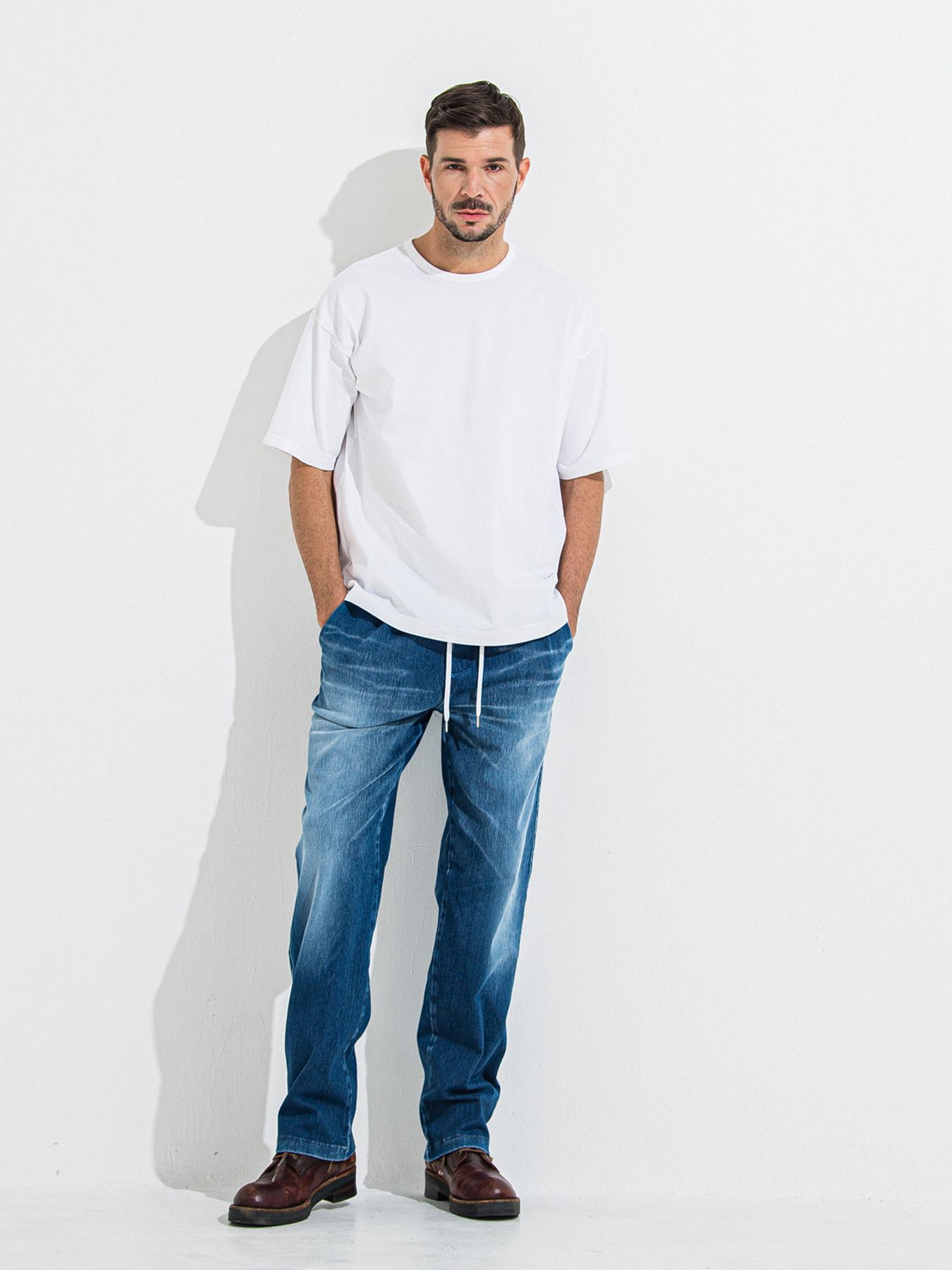 【予約品 】DENIM JERSEY WIDE PT / デニムジャージワイドパンツ / ダークインディゴ