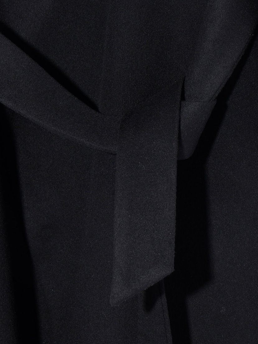 Beaver Wool High collar Wrap Maxi Coat / ブラック 【ys Yuji SUGENO】