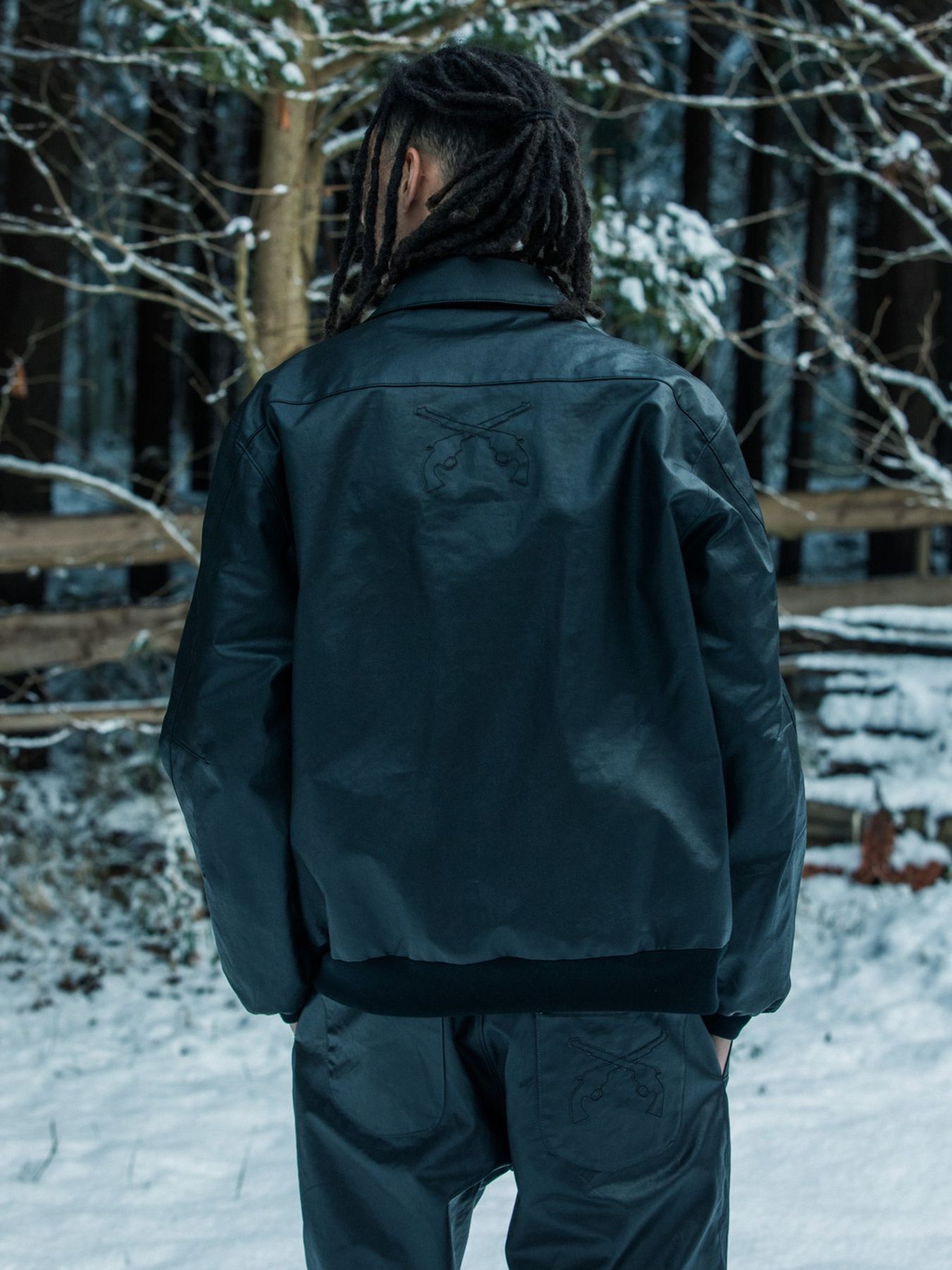 【予約品 3月9日(月) 18:00 締切】O.WASH COATING JKT / ワンウォッシュ コーティング チノクロス ジップブルゾン / ブラック