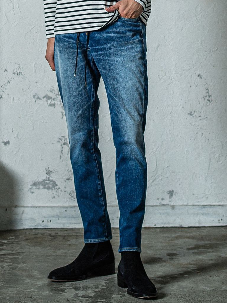 《予約11月17日19時締め》 MICK DENIM JERSEY / ジャージパンツ / インディゴUSED