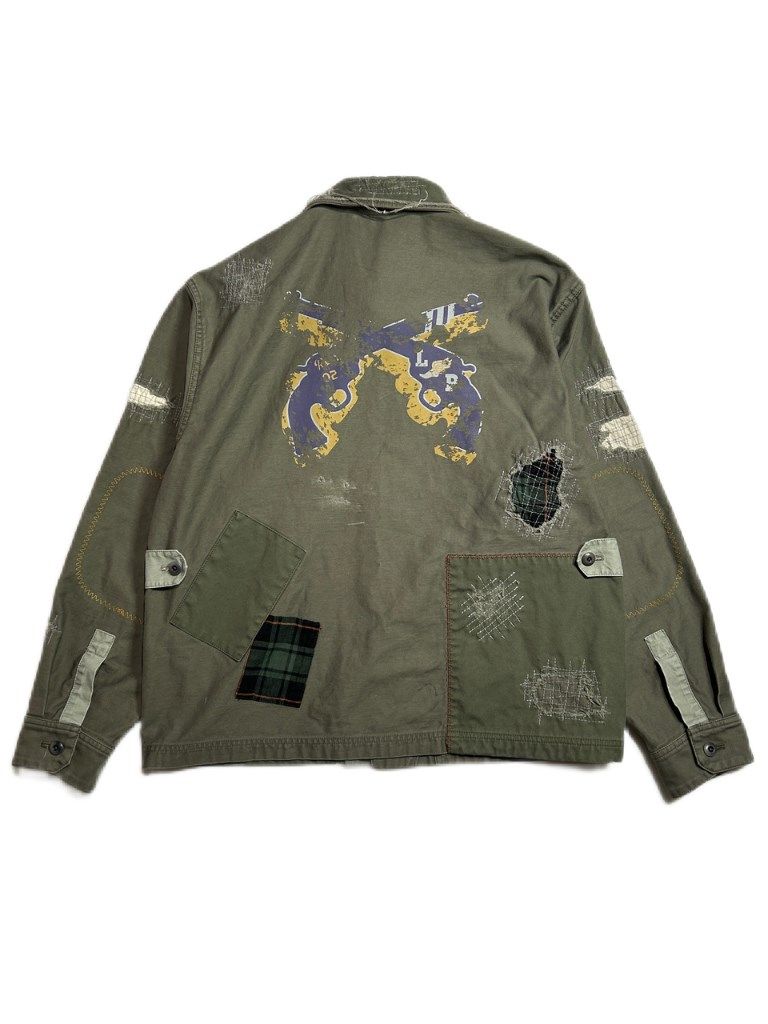 《予約品8月31日 23時55分締め》 DAMAGE COVERALL / カバーオール / カーキ 【roarguns 】 2024年2月入荷予定