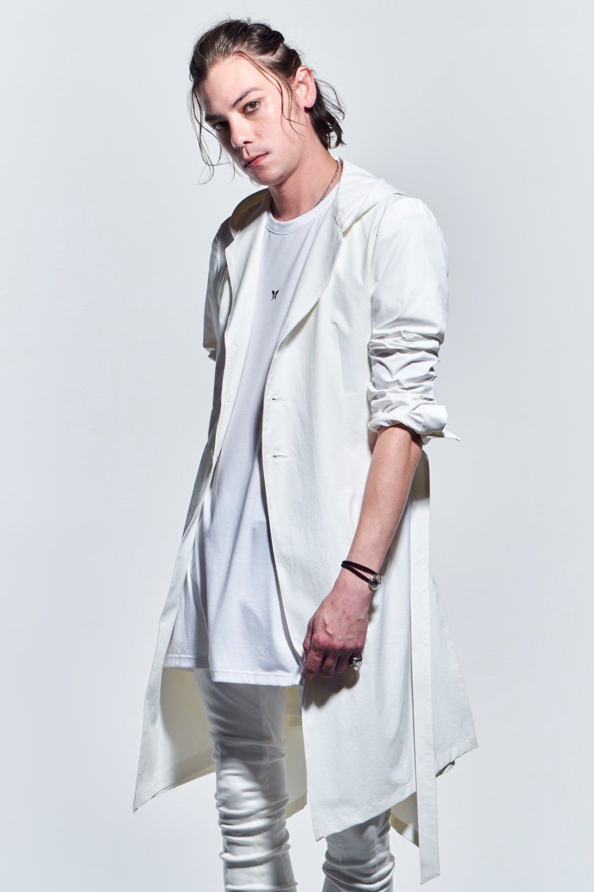 《予約品》 HoodieFlareJacket ジャケット WaterPloofStretch / White 【kiryuyrik】 5月入荷予定