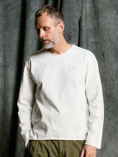 【予約品 4月19日(日) 18時締切】tight jersey cut-off L/S / タイトジャージー カットオフ ロングスリーブ / ホワイト