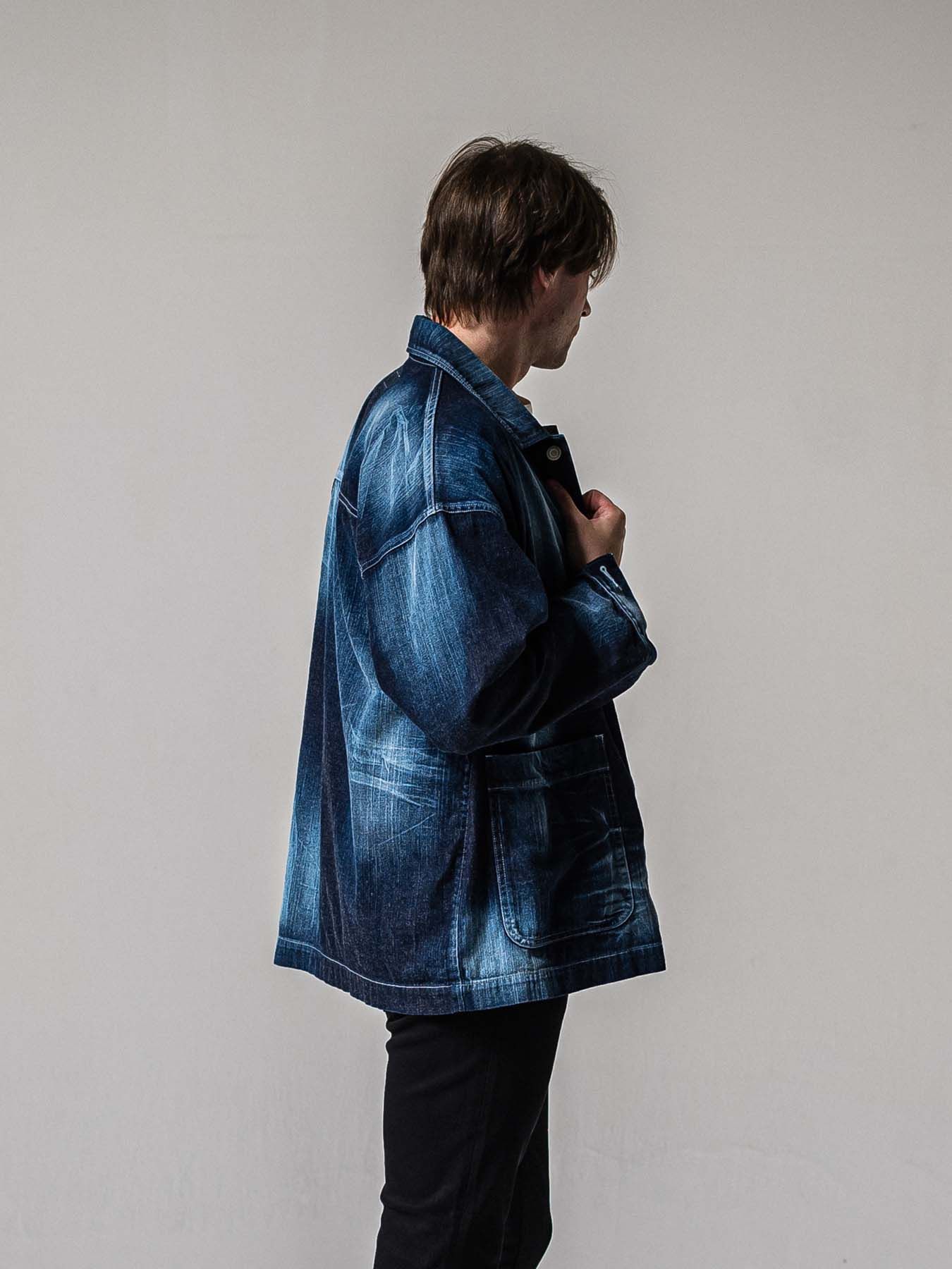 【予約品 11月16日(日) 締切】RC COVER ALL / ライトデニムカーバーオールジャケット / ダークインディゴ