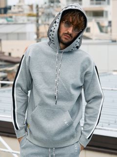 【予約品 5月8日(木) AM10時 締切】 T-Rストレッチポンチ スターノルディックフロッキーライン プルパーカー / M.グレー
