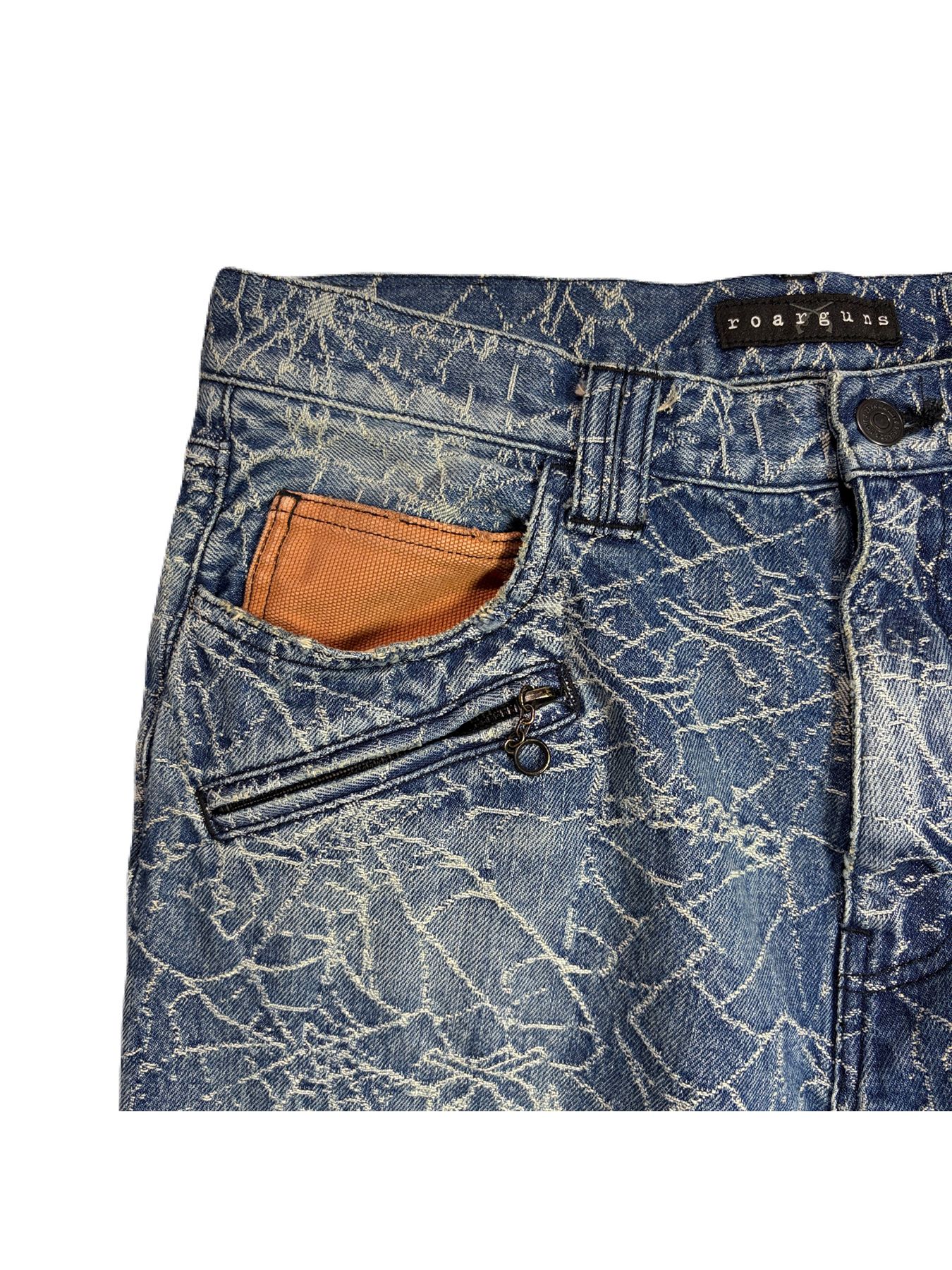 【予約品 3月9日(月) 18:00 締切】SPIDER JAQ DENIM PT / スパイダー ジャガード デニム パンツ / ブルー
