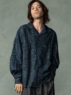 【予約品 7月5日(日) 締切】LEOPARD FLANNELSHIRTS / レオパード フランネルシャツ / ネイビー