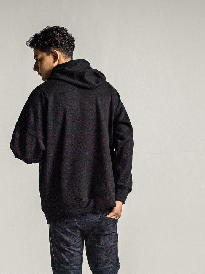 《予約9月1日18時締め》 shaggy fleece thermal pullover hoodie  / プルオーバーパーカー / ブラック