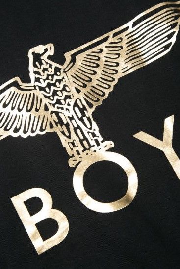 【JAPAN LIMITED】 EAGLE BOY CREWNECK SWEAT / BLACK/GOLD 【BOY LONDON】