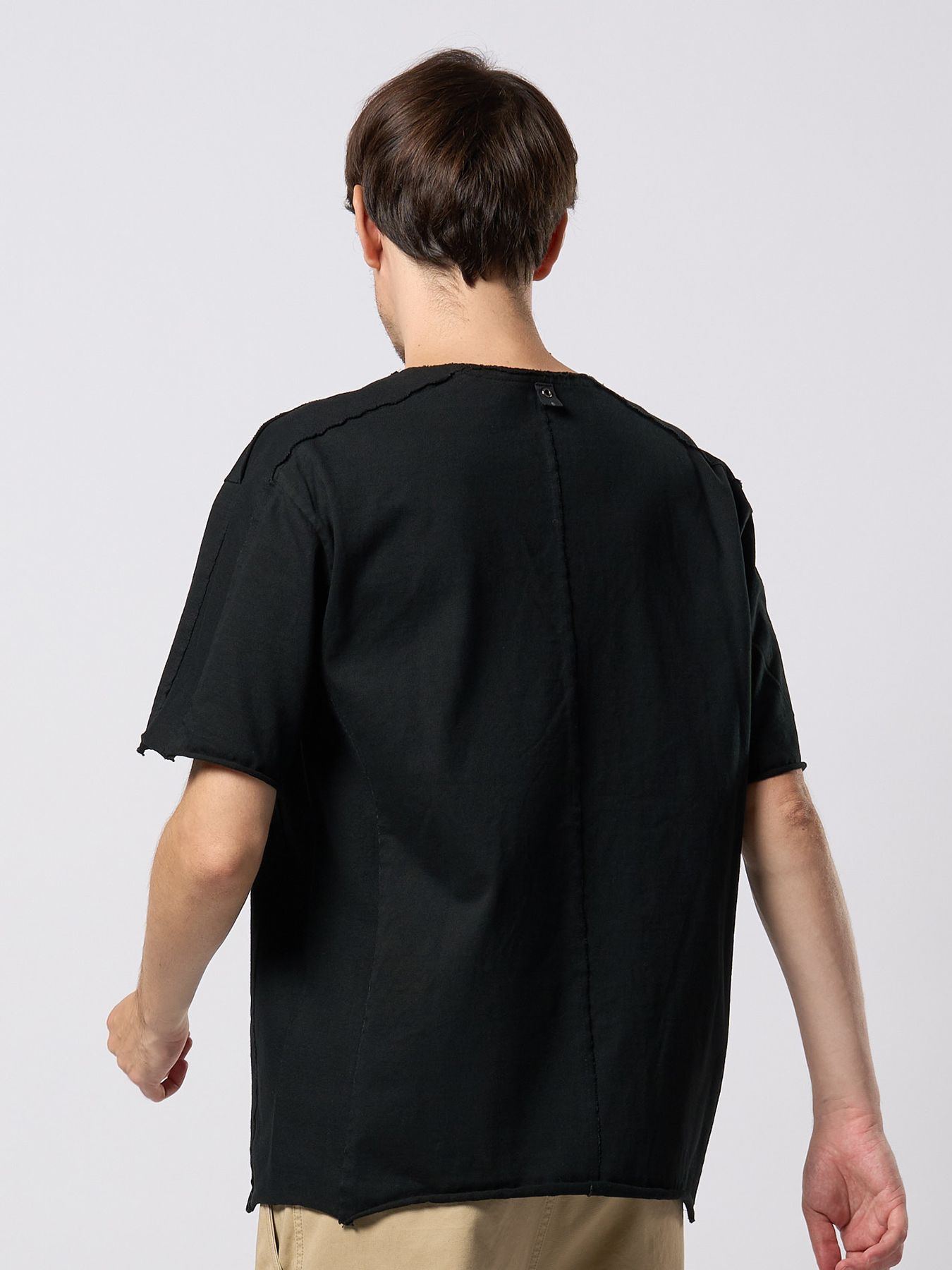 【予約品 9月23日(火) 締切】tight jersey cut-off S/S / タイトジャージ カットオフ ショートスリーブ / ブラック