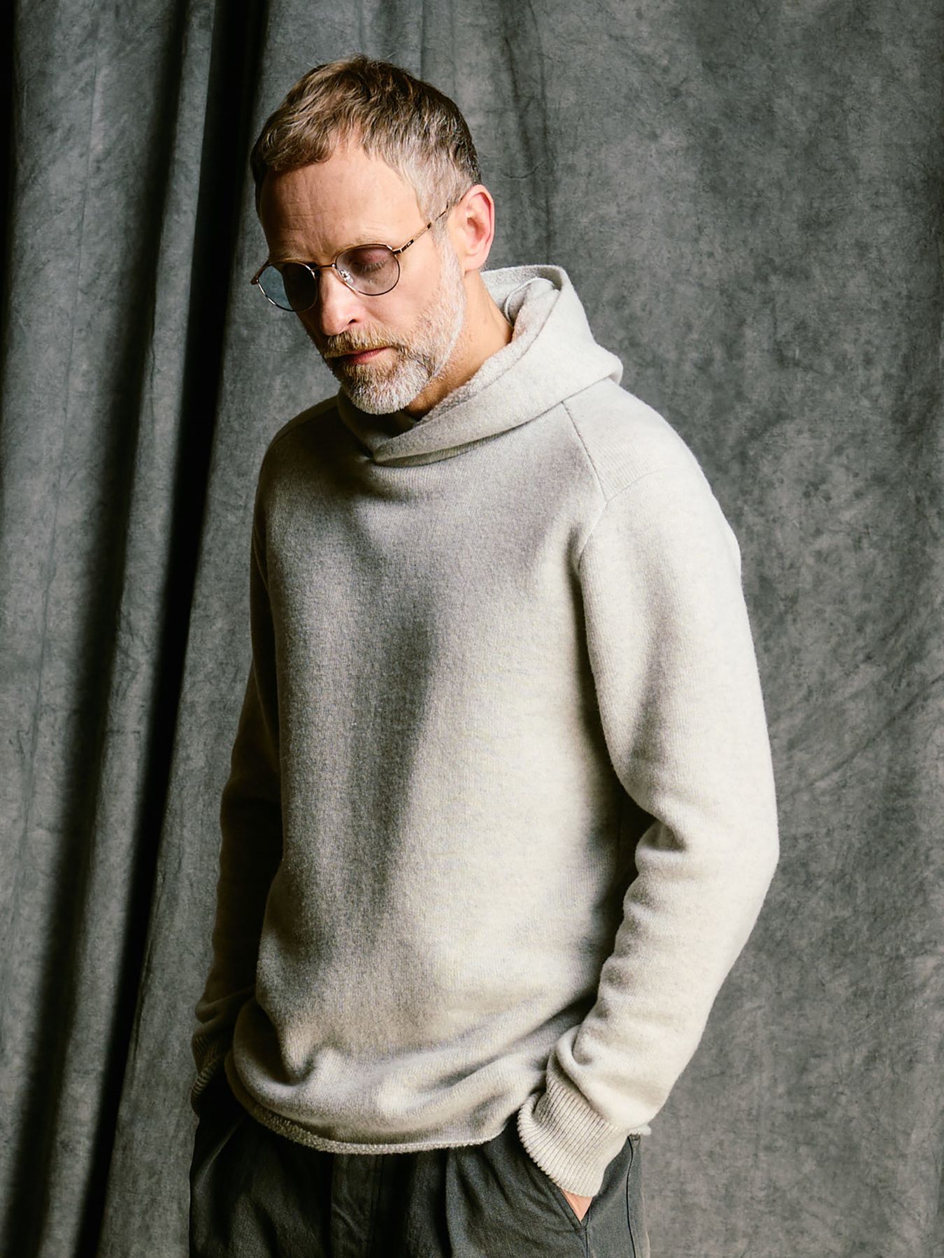 【予約品 4月19日(日) 18時締切】back pile hoodie / バックパイル フーディ / ライトグレー